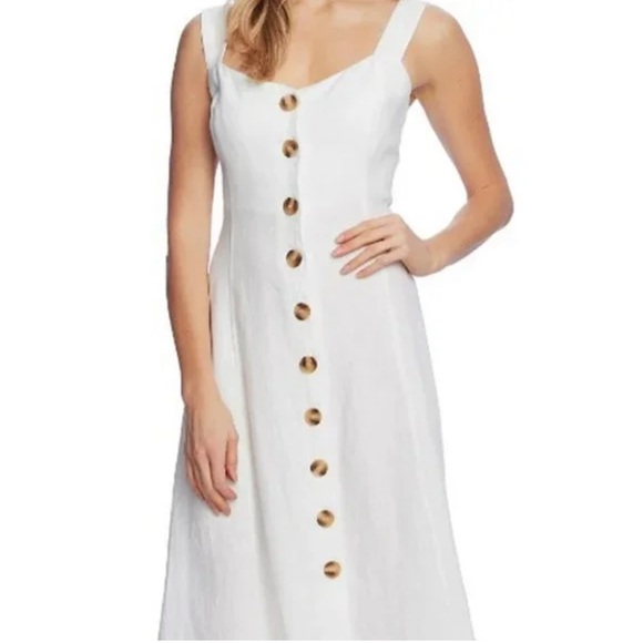Monteau Dresses & Skirts - Elegant White Button-Down Dress